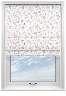 Floral Whimsy, Blush - Roman Blind